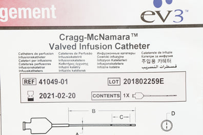 EV3 41049-01 Thrombus Management Cragg-McNamara Valved Infusion Cath. (x)
